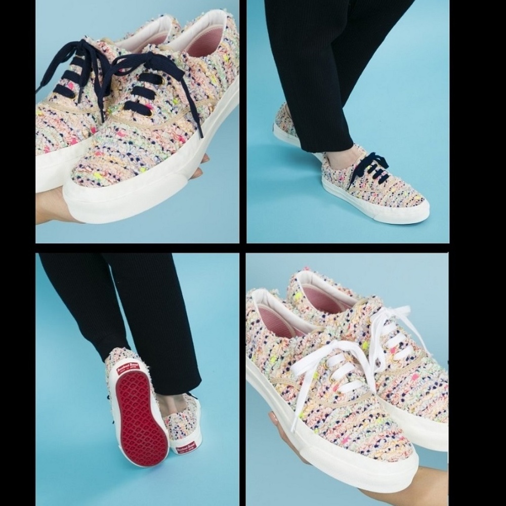 COOMEN x MOONSTAR Tweed Japanese Sneakers 7.5-8M - Picture 2 of 8